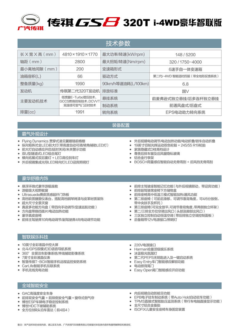 传祺GS8(图2) 传祺GS8(图2)